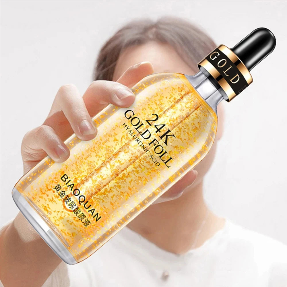 24k Gold Face Serum Brightening Skin Care Products Hyaluronic Acid Niacinamide Facial Nourish Smooth Care Beauty Health