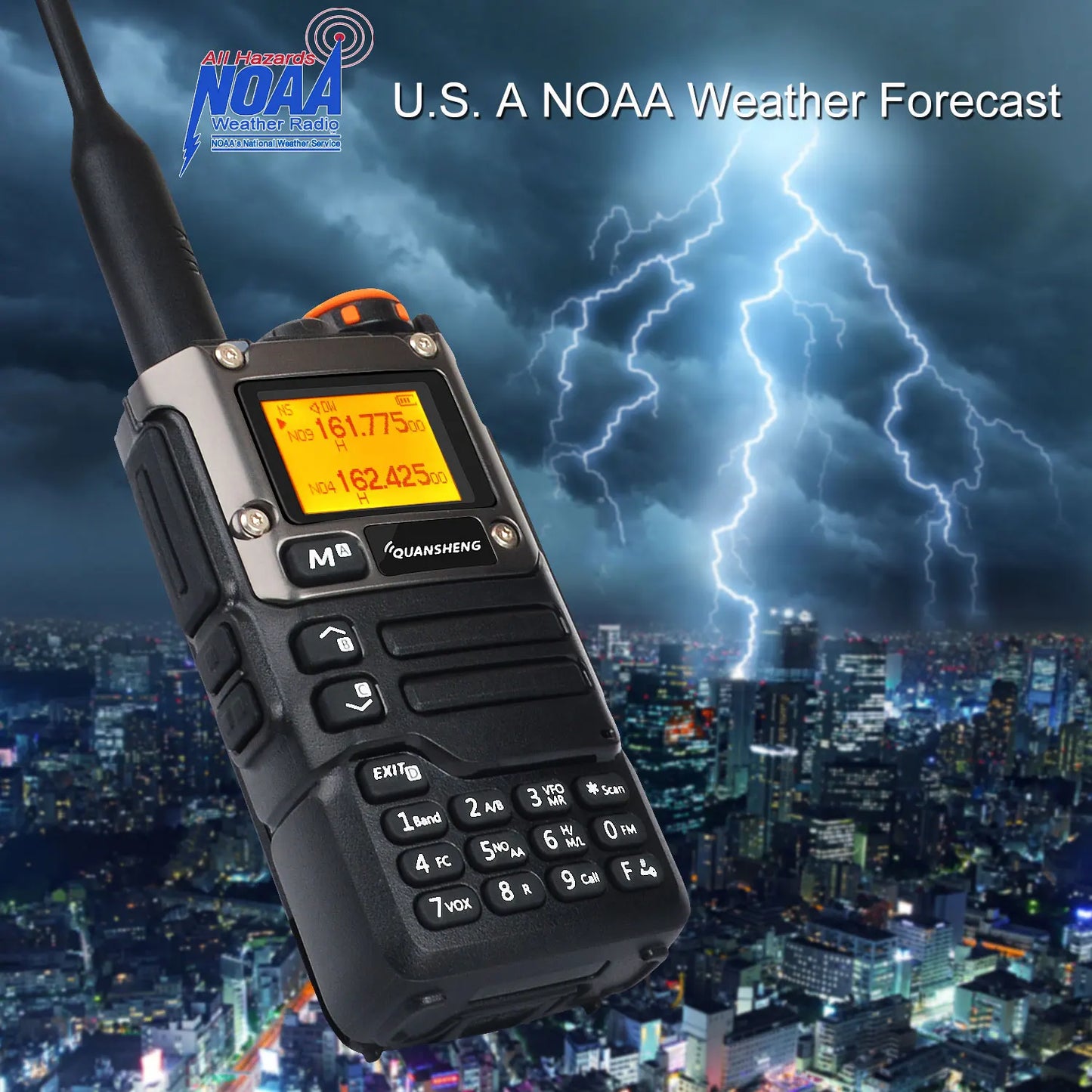 Quansheng Walkie Talkie Air Band 50-600MHz HF RX UV-K5(8) 136-600MHz UHF VHF TX FM Scrambler NoAA Frequency Scan Copy DTMF Radio