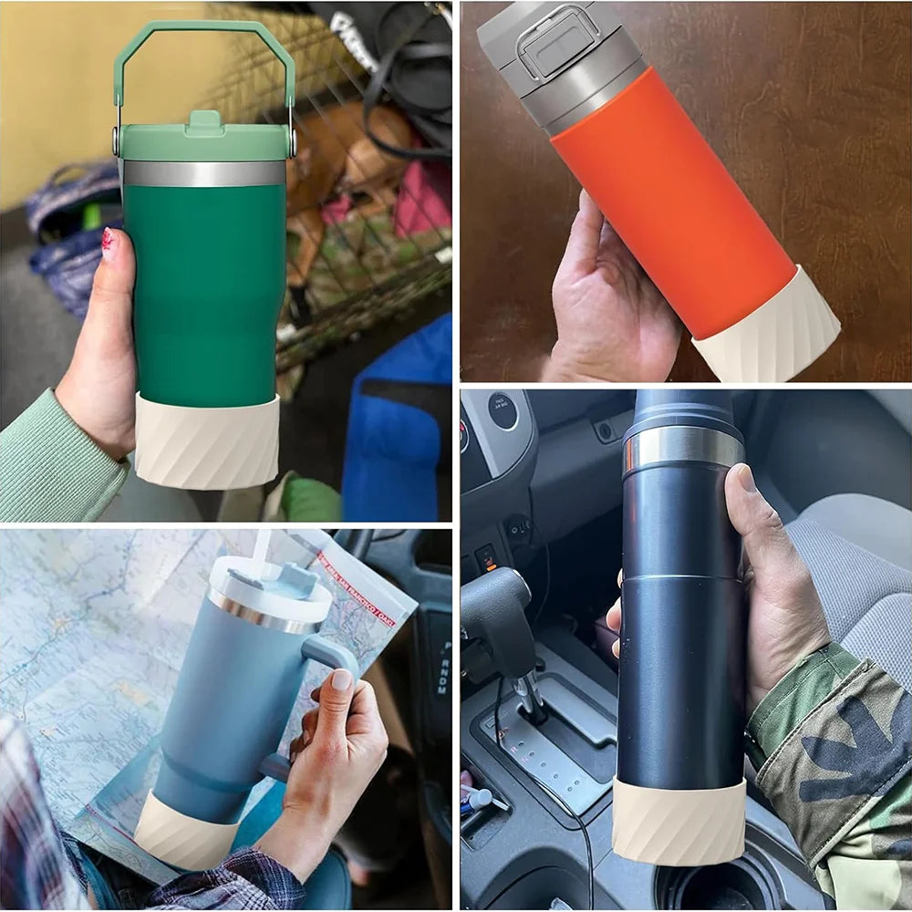 20oz 30oz 40oz Silicone Cover for Stanley Quencher Adventure Tumbler with Handle & Stanley IceFlow Protective Bottle Boot Sleeve
