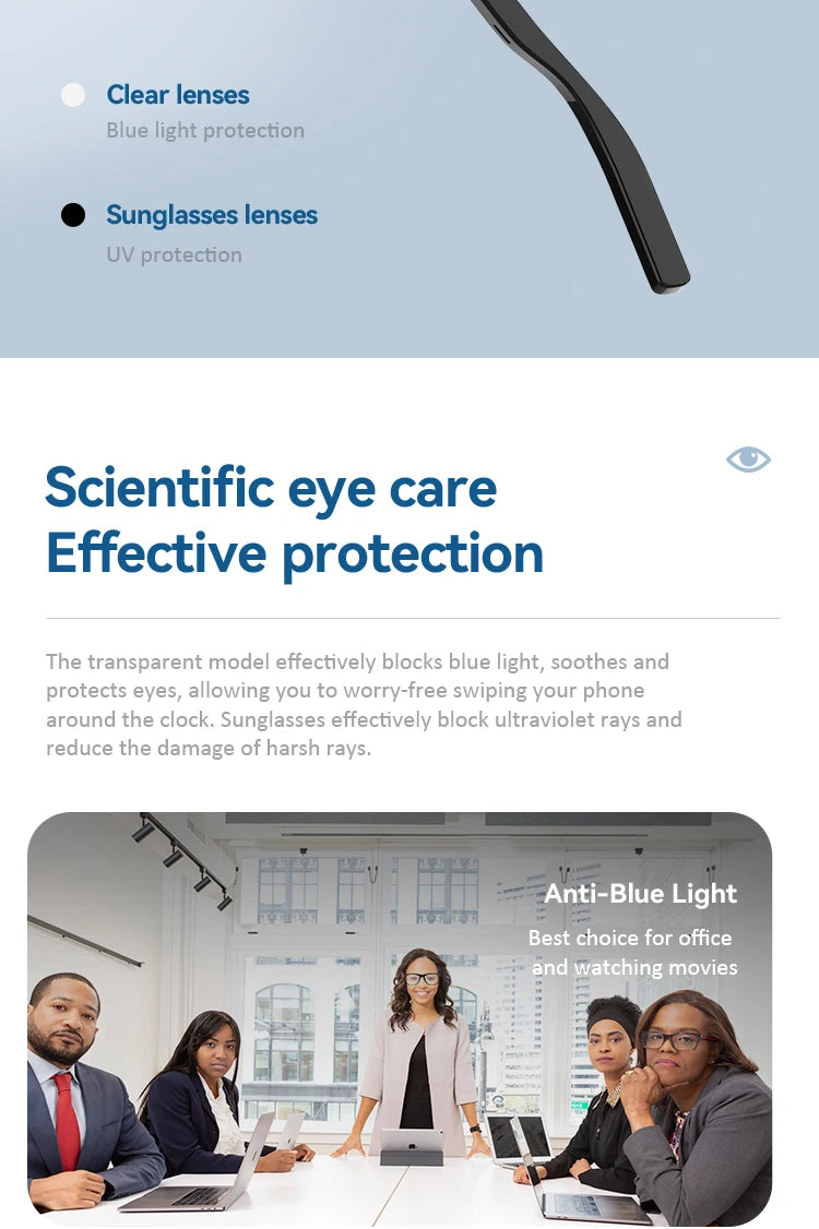 2024 G05 Smart Glasses Open Ear Music Hands-Free Calling Stereo Sound Wearable Headsets Smart Sports Anti-Blue Light Sunglasses