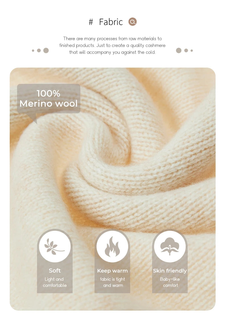 Women 100% Merino Wool Knitted Wide Leg Pants Autumn Winter Basic Soft Warm Cashmere Knit Trousers Casual Simple Style Korean