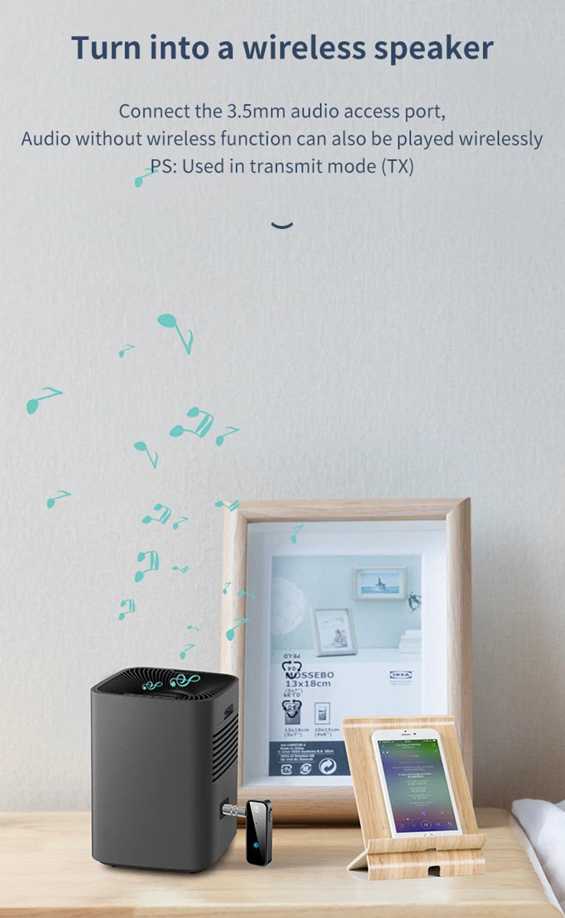 Bluetooth 5.0 Audio Receiver Transmitter Hansfree Call 3.5mm AUX Jack RCA USB Dongle Stereo Wireless Adapter For TV PC Car Kit