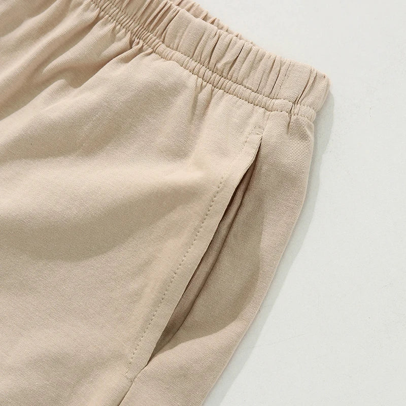 Casual Loose 95% Cotton Shorts Knitted Women High-wasit Soft Streetwear Sport Running Basic Summer Short With Pockect Mujer