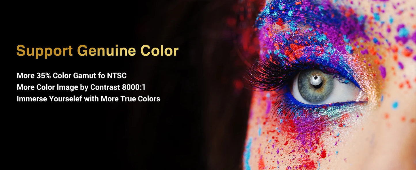 HAPPRUN Electric Focus Mini 1080P Bluetooth Projector, 200" Outdoor Movie Support, Compatible with Smartphone/HDMI/USB/PS5