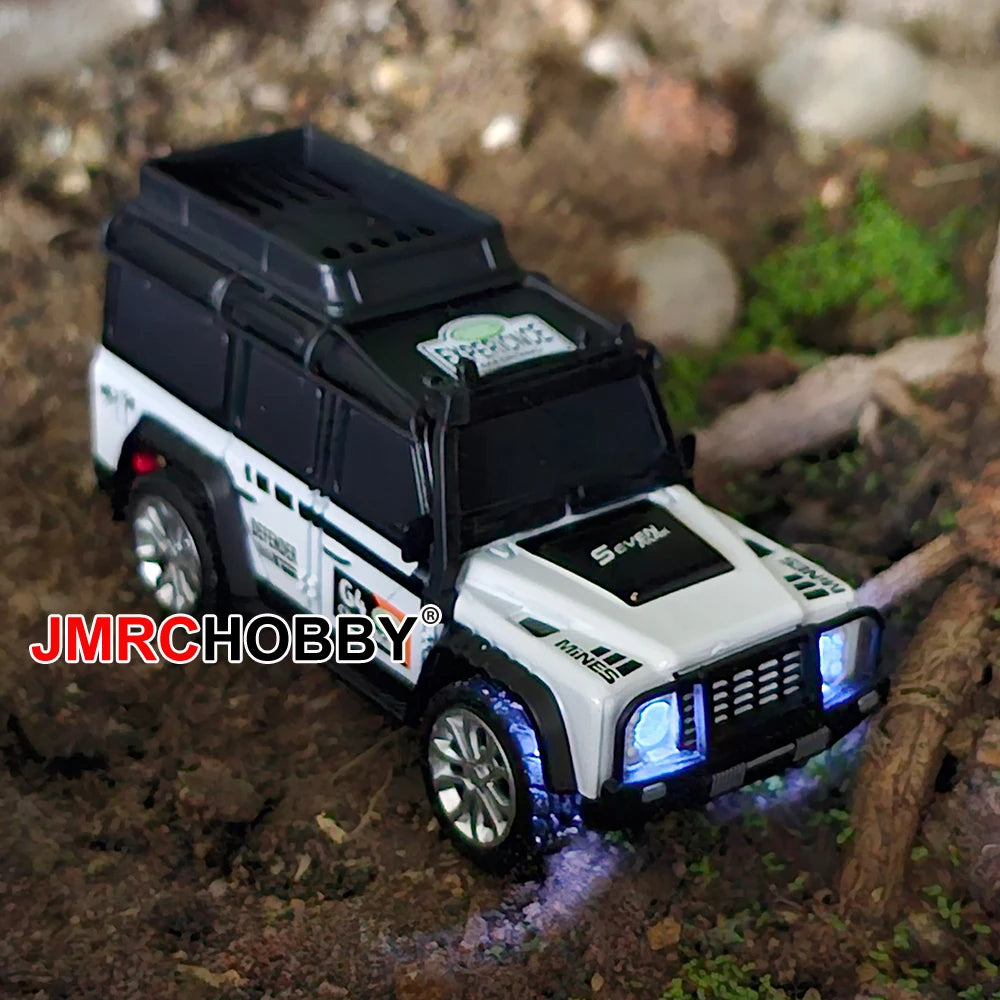 1:64 Metal Alloy Proportional Remote Control Vehicle Model 2.4GHz Mini Simulation RC Car With Trailer