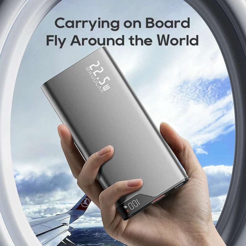 KUULAA 22.5W Power Bank 10000mAh Portable Charger PowerBank Fast Charging External Battery For iPhone 16 15 14 batterie externe