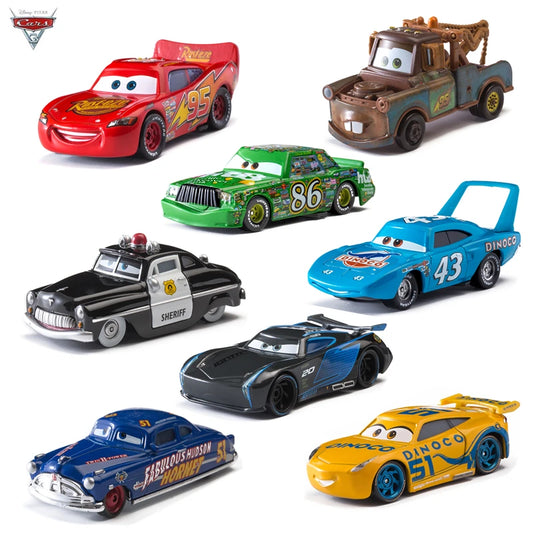 Children Toys Car Disney Pixar Cars 3 Lightning McQueen Jackson Storm Mater 1:55 Diecast Metal Alloy Model Car Kid Gift