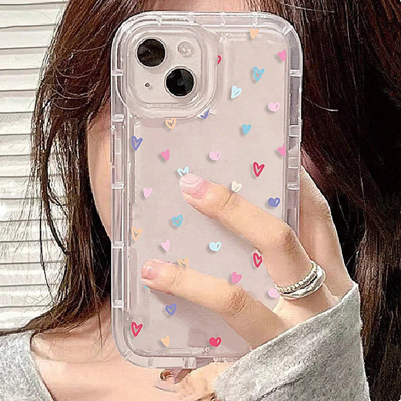 Small Flower Stars Soft Case For iPhone 16 14 13 11 15 Pro Max 12 Mini XS XR X 8 7 Plus SE 2022 13Pro Anti-drop Airbag Cover