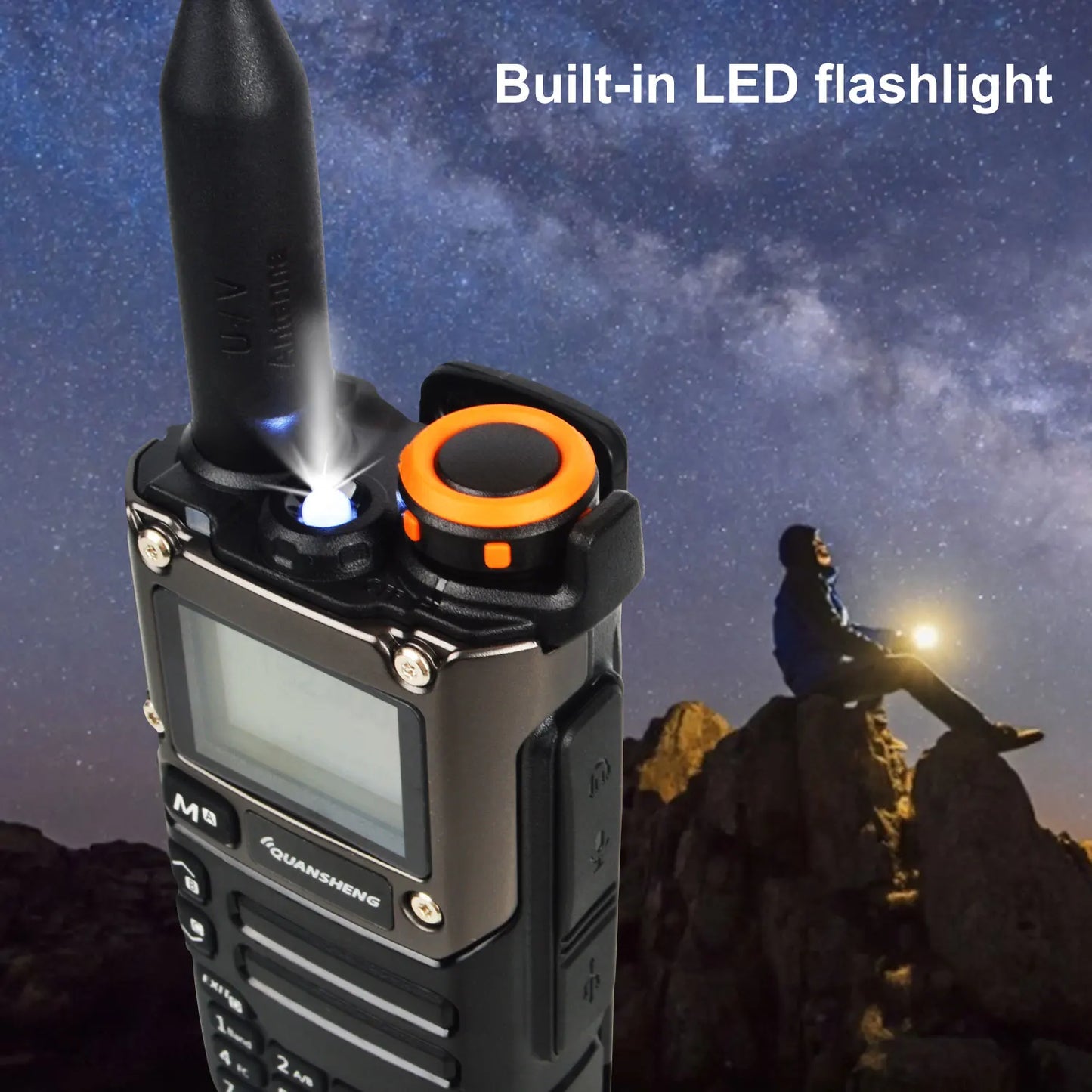 Quansheng Walkie Talkie Air Band 50-600MHz HF RX UV-K5(8) 136-600MHz UHF VHF TX FM Scrambler NoAA Frequency Scan Copy DTMF Radio