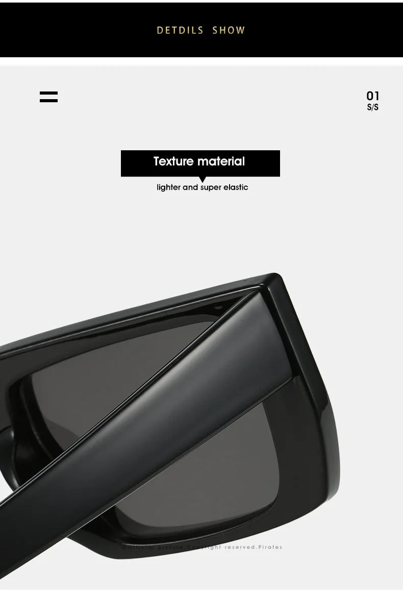 New Y2K Sunglasses for Men Women Trendy Sun Glasses Goggle Man Brand Designer Square Glasses Shades Female UV400 Eyewear