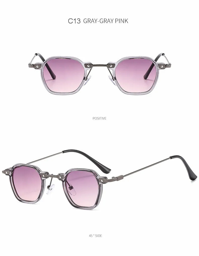 Small Square Sunglasses Riding Driving Sun Glasses Women Men Brand Designer Metal Frame Eyewear Shades Oculos De Sol UV400