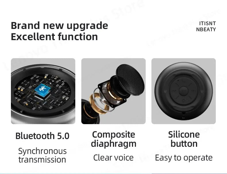 Original Lenovo K30 Portable Hifi Bluetooth Wireless Speaker Waterproof USB Outdoor Loudspeaker Music Surround Bass Box Mic