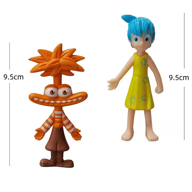 New Inside Out 2 Action Figure Toy Cartoon Movie Joy Anxiety Anger Sadness Disgust Fear Model Doll Figurines Kids Gift