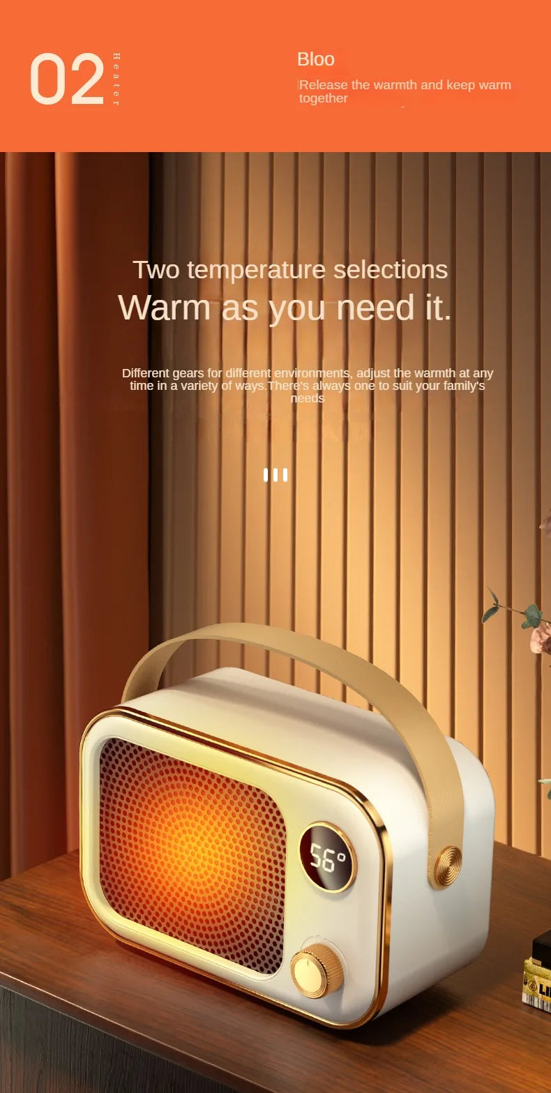 1200W Electric Heater Fan Portable Desktop Fan Heating Warm Air Blower Hand Foot Radiators Home Office Room Warmer Machine 220V