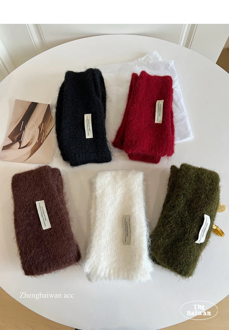 Korean Designer New Y2k Thin Scarf Women's Autumn Winter Long Soft Sticky Scarf Narrow Edition Decoration Small Scarf Versatile