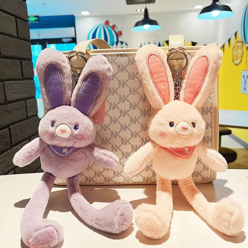 New Pulling Ears Rabbit Plush Toy Baby Toys Soft Bunny Doll Children Toys Gifts For Girls Keychain Plushies Toys For Children