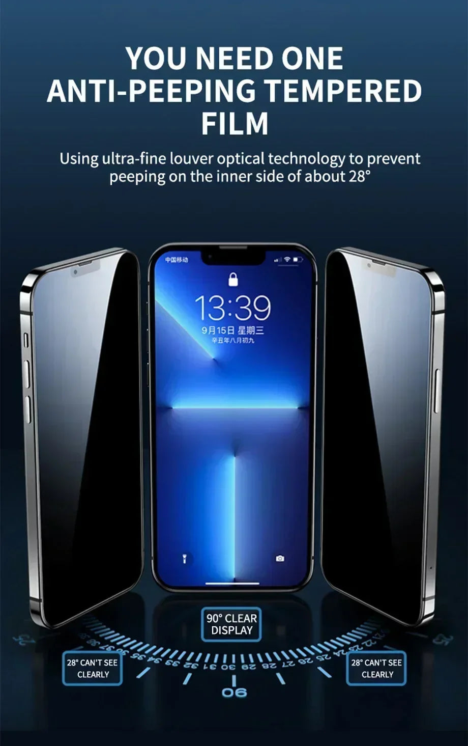 4Pcs Full Cover Privacy Screen Protector For iPhone 11 12 13 14 15 16 Pro Max Anti-spy Glass For iPhone 14 15 16 Plus Glass