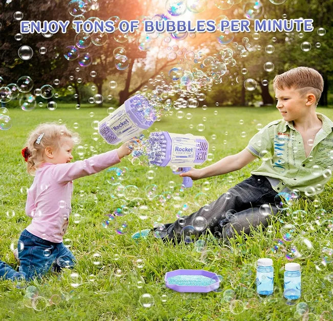 40 Holes Bubbles Gun Wedding Party Birthday Outdoor Cool Toy For Children Summer Toy Gift Portable Soap Bubbles Gun Water Toy