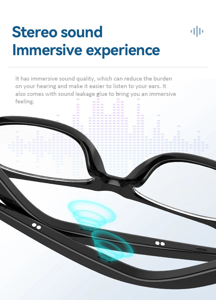 2024 G05 Smart Glasses Open Ear Music Hands-Free Calling Stereo Sound Wearable Headsets Smart Sports Anti-Blue Light Sunglasses