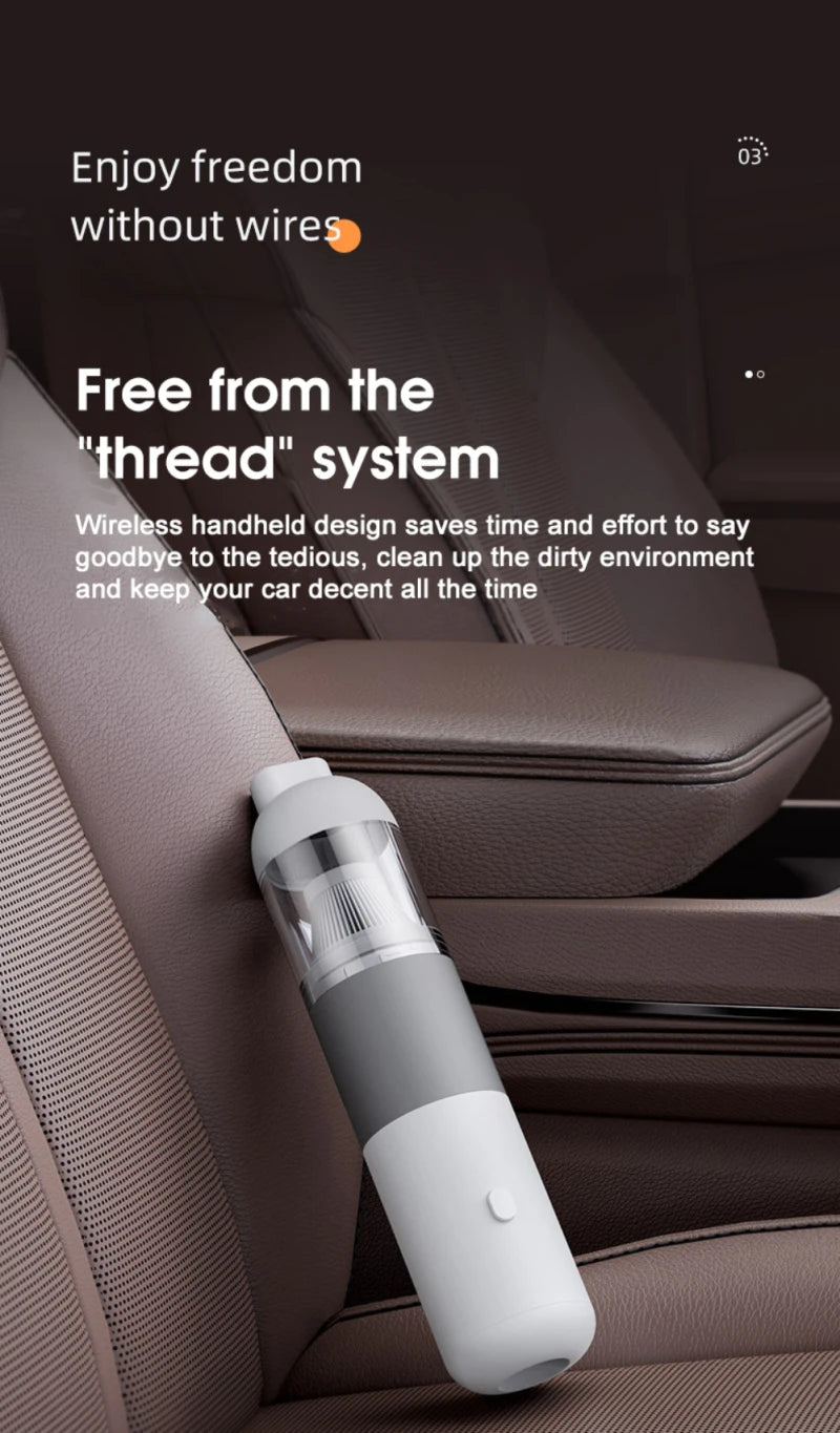 New Car Vacuum Cleaner Portable Mini Handheld Vacuum Cleaner Smart Home Car Dual-purpose Mi Wireless 20000PA Dust Catcher