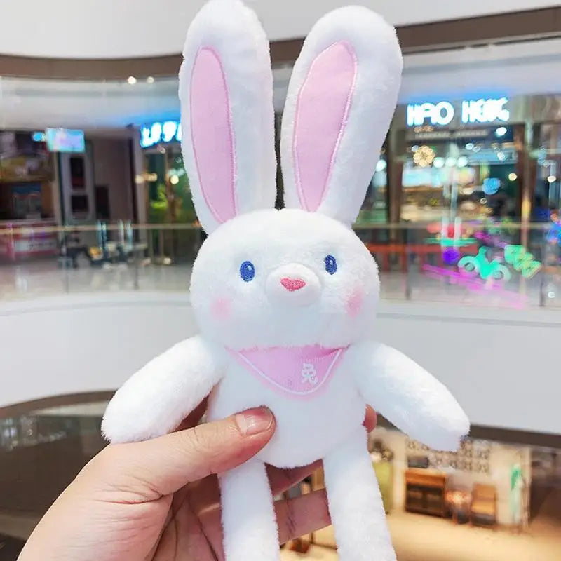 New Pulling Ears Rabbit Plush Toy Baby Toys Soft Bunny Doll Children Toys Gifts For Girls Keychain Plushies Toys For Children