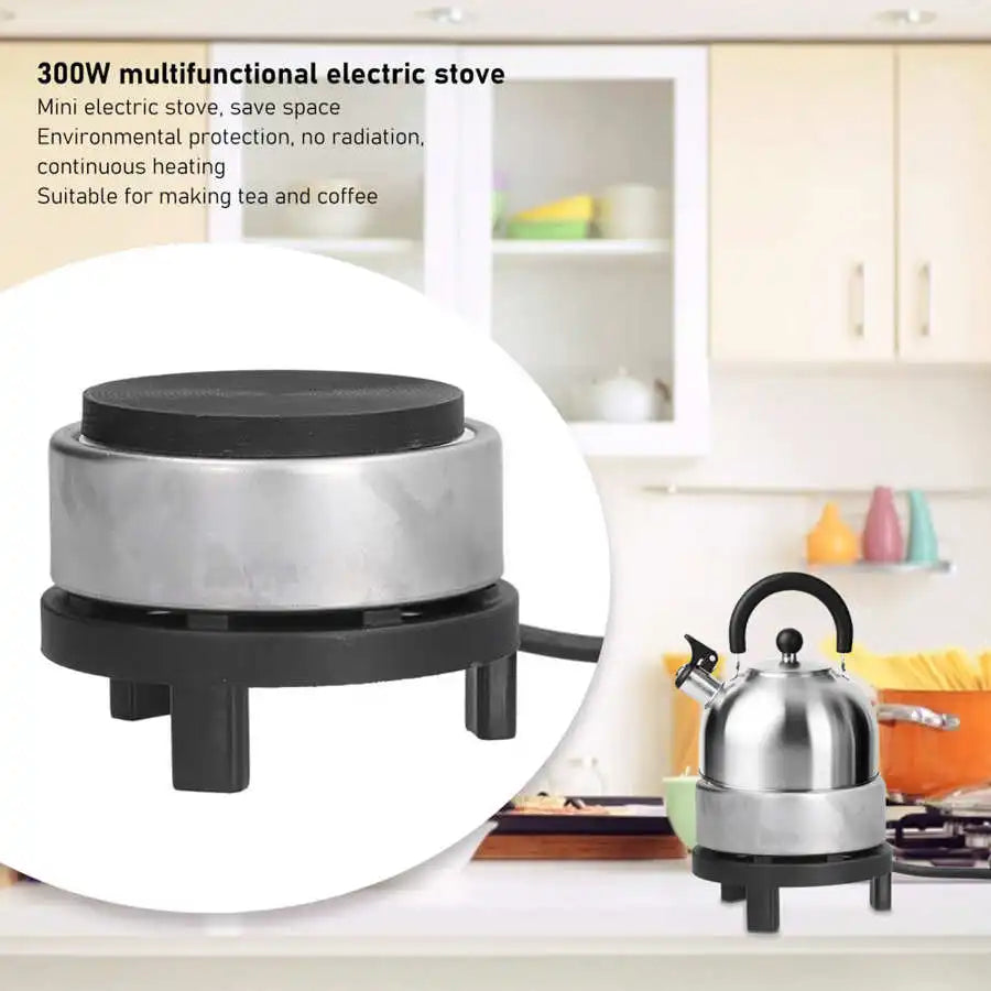 300W Mini Electric Stove Iron Hot Plate Tea Coffee Pot Warmer Heater for Home Office Dormitory Teapot Cup Warmer CN Plug 220V