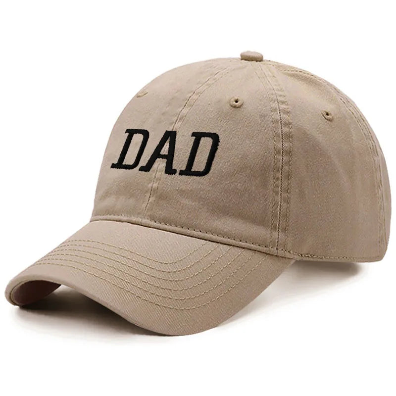 DAD MOM Embroidery Pure Cotton Baseball Cap Fashion Women Men Hat Sport Visors Snapback Cap Sun Hat Breathable Outdoor Caps