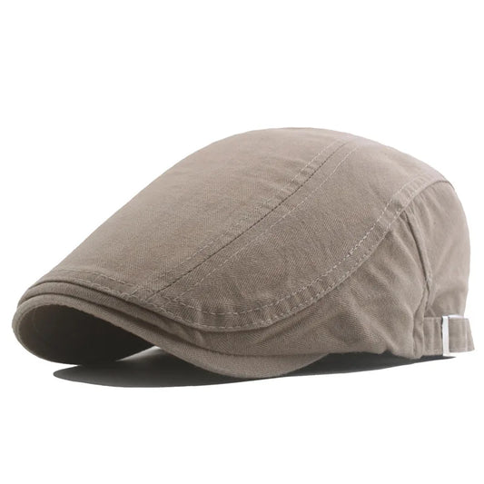Men Ivy Cap Cotton Twill Newsboy Flat Cabbie Hat Gatsby Irish Hunting Beret