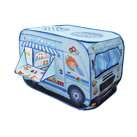 Children'S Indoor Ice Cream Car Tent Toys Playhouse Princess Boy Baby Game House Folding Ball Pool House Hamburg Car Pattern