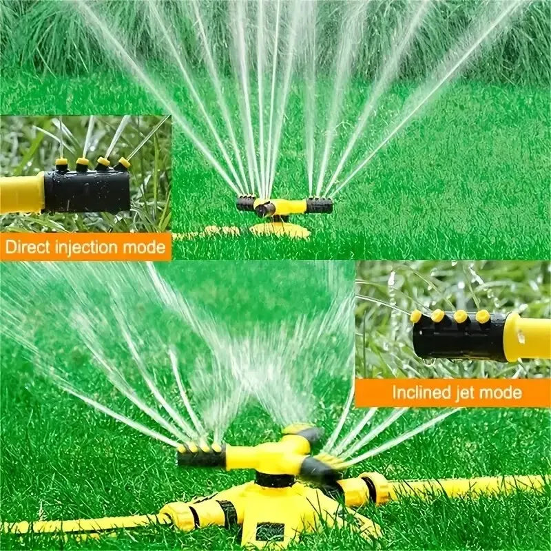 360 Degree Automatic Rotating Sprinkler Head For Nursery Irrigation, Rotating Three-way Sprinkler Series Sprinkler