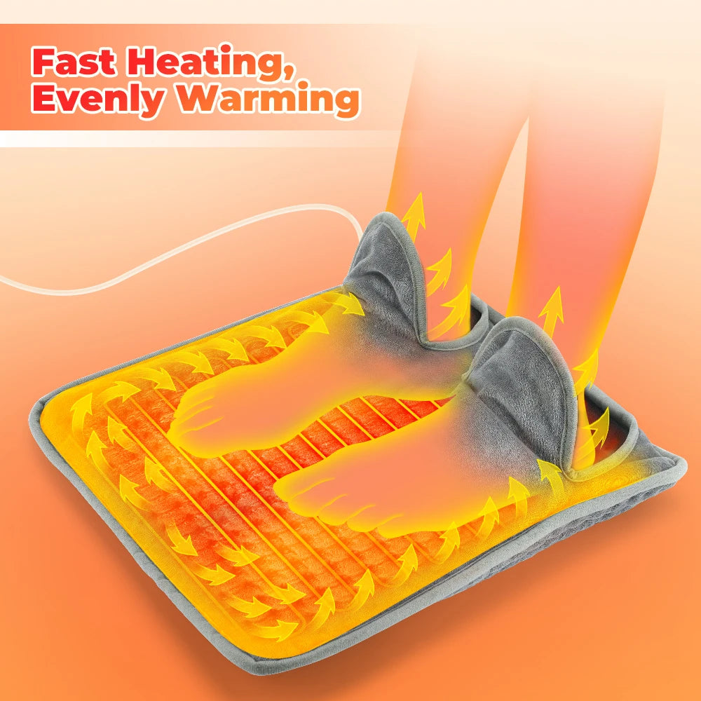 Electric Heating Pad Foot Warmer Soft Plush Washable Portable Winter Heater Thermal Blanket Hand Foot Warming Mat For Bed Sofa