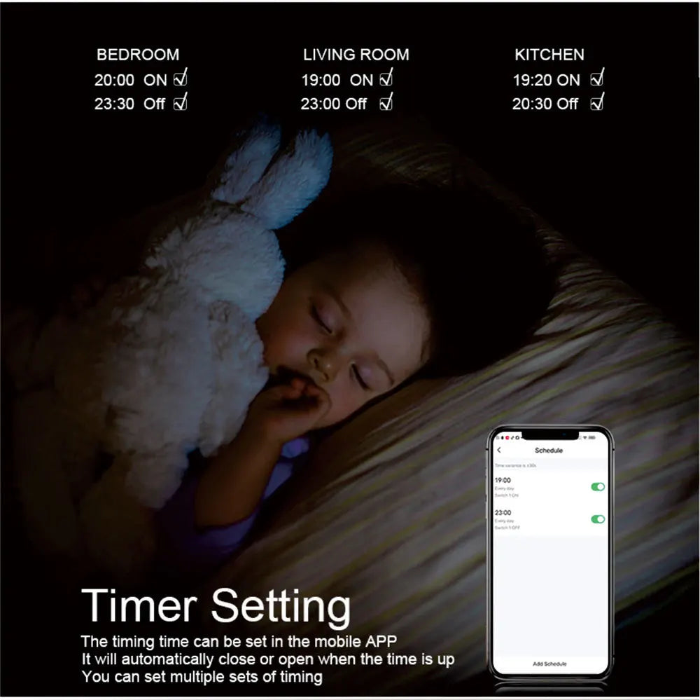 Wifi Smart Light Switch EU 86 Glass Screen Touch Panel Voice Control Wireless Wall Switches with Alexa Google Home 1/2/3/4 Gang