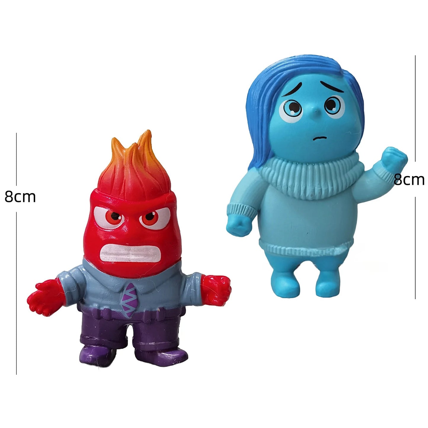New Inside Out 2 Action Figure Toy Cartoon Movie Joy Anxiety Anger Sadness Disgust Fear Model Doll Figurines Kids Gift