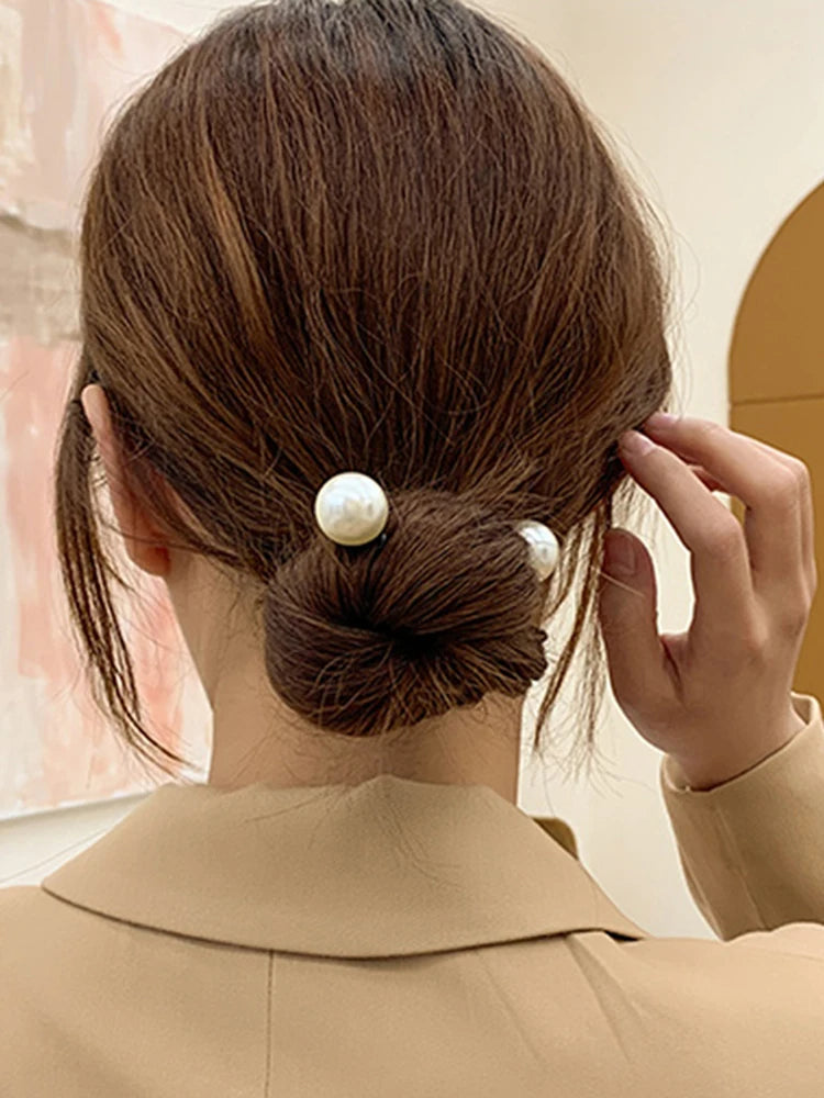 Korean Black Pearl Spiral Spin Screw Bobby Pin Hair Clip Twist Braiders Barrette Black Hairpins Hair Braider Styling Accessories